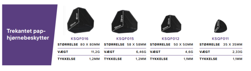 Hjørnebeskytter - trekantet pap